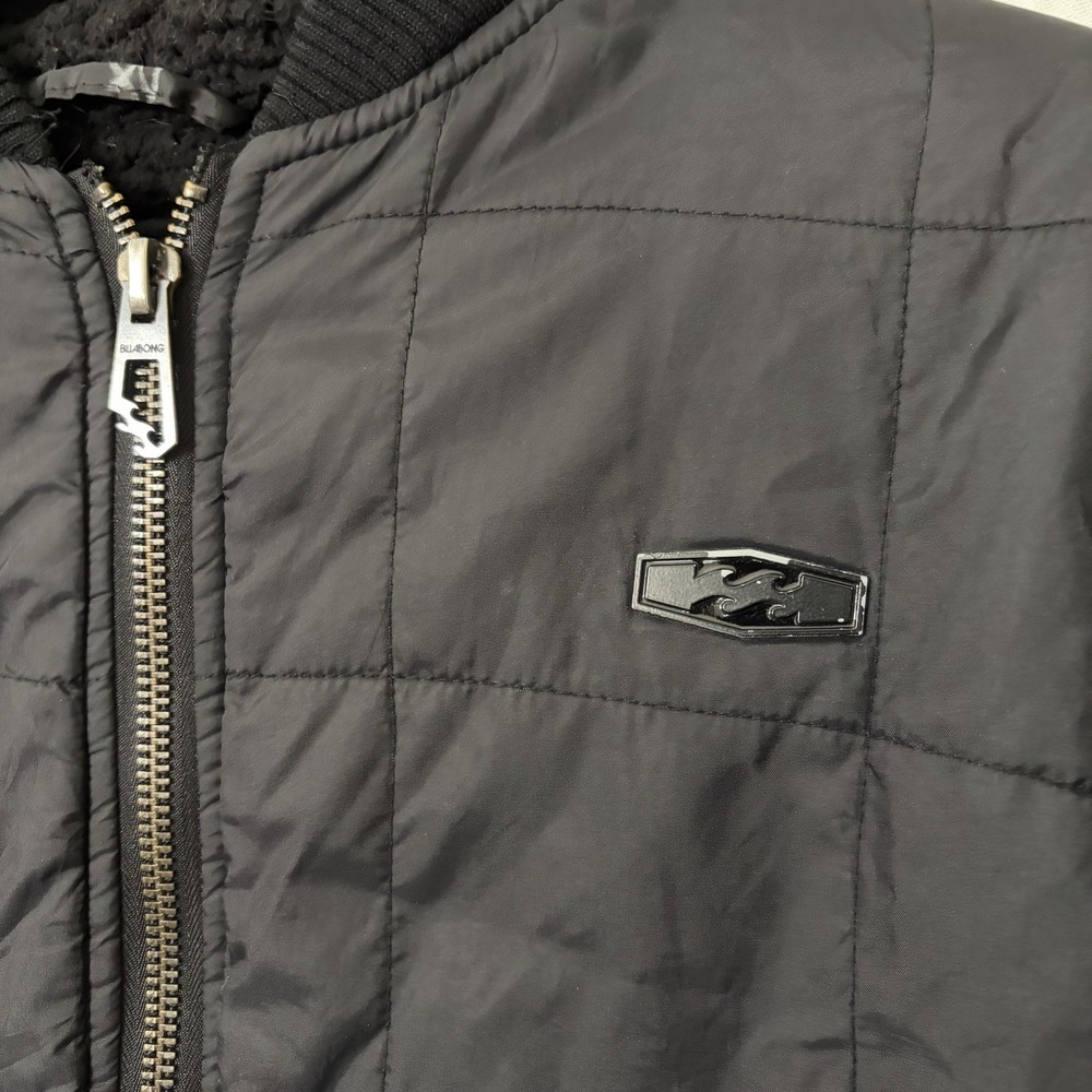 BILLABONG Windbreaker‎ Jacket Coat Sherpa Lined Hoodie Mens Large Pockets warm - Picture 2 of 10